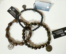 Load image into Gallery viewer, Chavez for Charity - Hunger Project Black and Brown Bracelet
