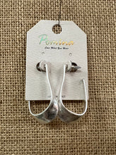 Load image into Gallery viewer, Silver Finish Drop U Shaped Earrings
