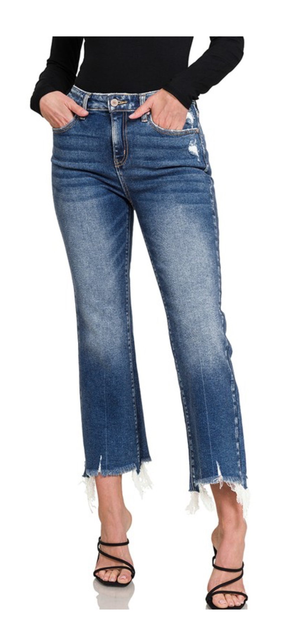 Zenana Dark Wash Crops