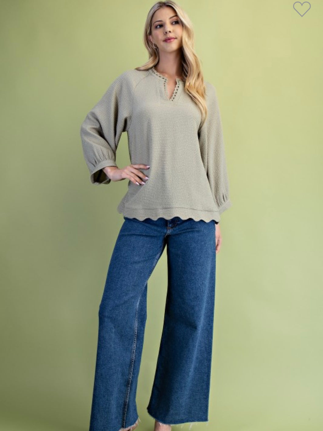 Gigio Sage Green Top