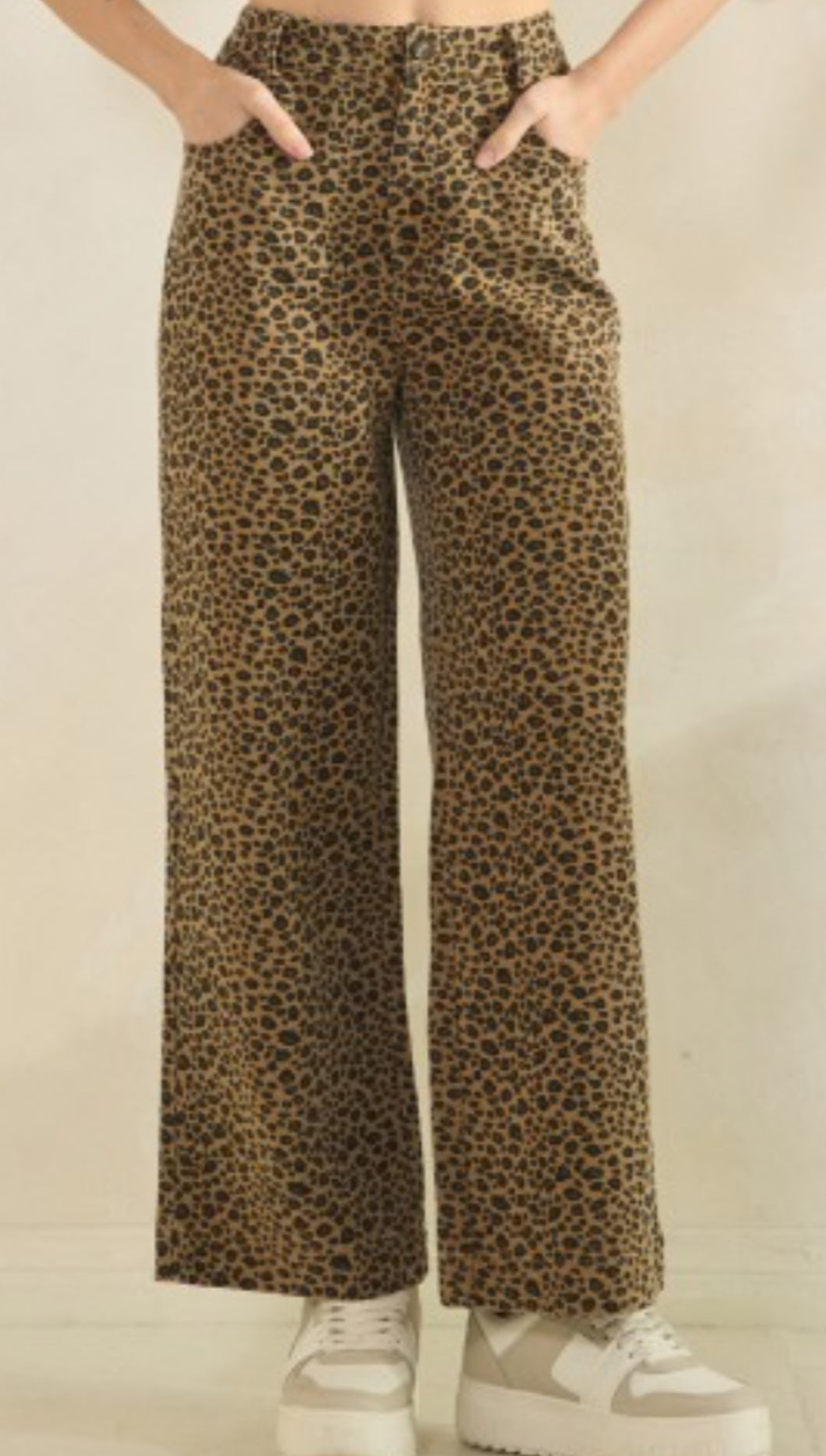 Super Soft Cheetah Print Denim Pants