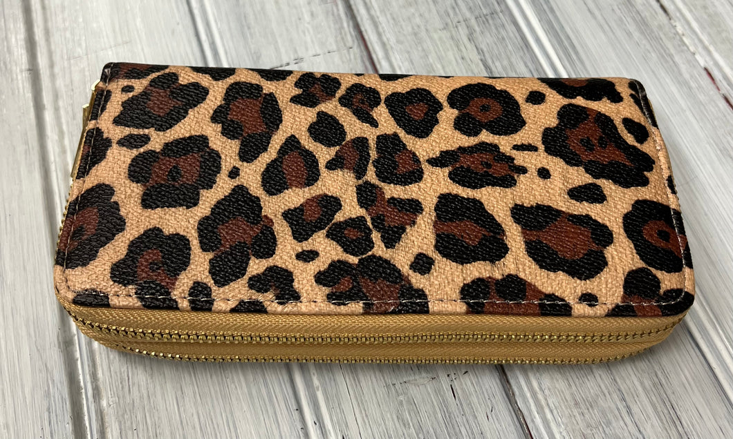 “Cheetah” Print Vegan Leather Wallet